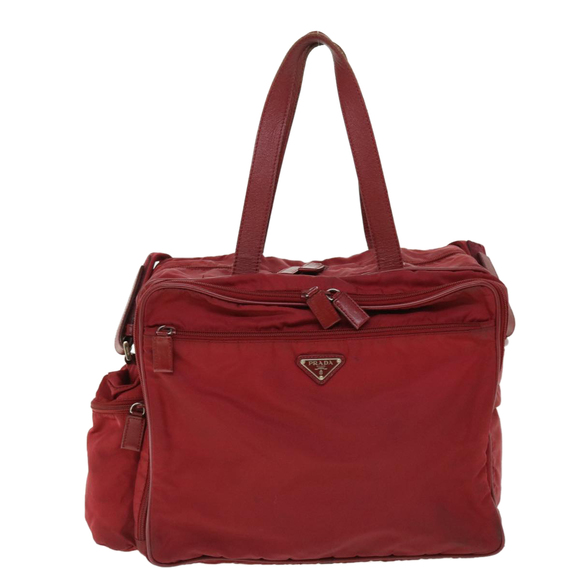 PRADA Boston Bag Nylon 2way Red Auth 51471 - Picture 13 of 16